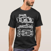 Formule Racing Auto Silhouet Mechanische geschenke T-shirt (Voorkant)