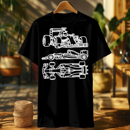 Formule Racing Auto Silhouet Mechanische geschenke T-shirt