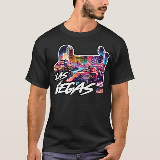 Formule Racing Las Vegas Open Wheel Car Circuit US T-shirt (Voorkant)