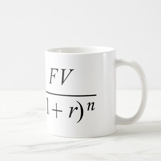 Formule 'Tijdswaarde van geld" Koffiemok (Rechts)