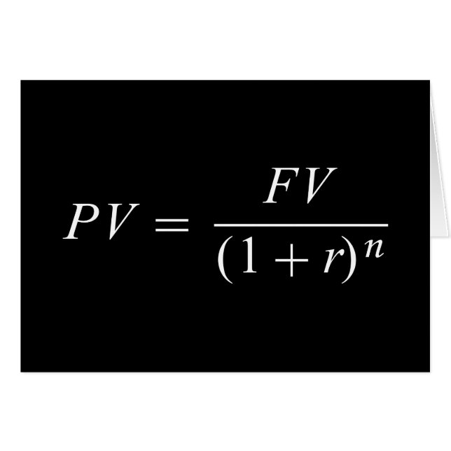 Formule "Time value of money" (Voorkant Horizontaal)