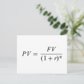 Formule "Time value of money" Briefkaart (Staand voorkant)