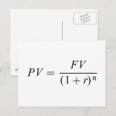 Formule "Time value of money" Briefkaart (Voorkant / Achterkant)