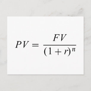 Formule "Time value of money" Briefkaart