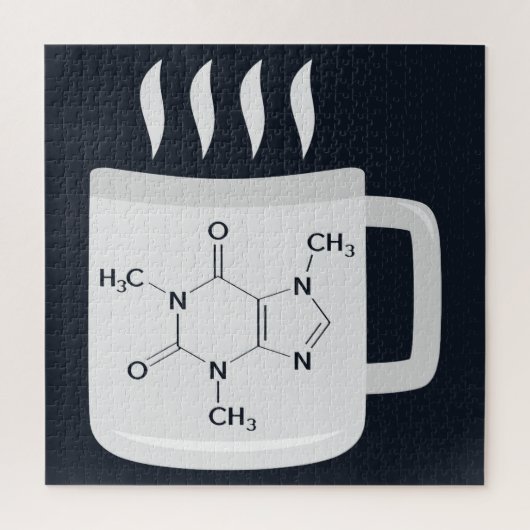 Formule voor chemiekaffeine-overs legpuzzel (Verticaal)