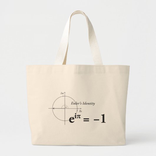 Formule voor de Wiskunde van de identiteit van Eul Grote Tote Bag (Voorkant)
