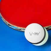 Formule voor het volume van een bol pingpongbal