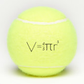 Formule voor het volume van een bol tennisballen (Achterkant)