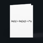 Formule Wiskunde wiskundige ln(z) = ln(|z|)   i*j Kaart<br><div class="desc">I love Math. A must for every math lover,  math student,  math teacher. A perfect match for nerds and geeks. Good for the young and the old.</div>