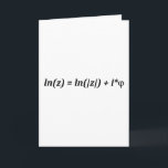 Formule Wiskunde wiskundige ln(z) = ln(|z|)   i*j Kaart<br><div class="desc">I love Math. A must for every math lover,  math student,  math teacher. A perfect match for nerds and geeks. Good for the young and the old.</div>