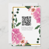 Formulering Roze en Groene Bloemige Bewaar de Datu Save The Date (Achterkant)