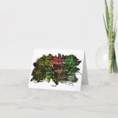 Formules in wiskundige ruimte bedankkaart (Achterkant)