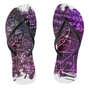 Formules in wiskundige ruimte teenslippers