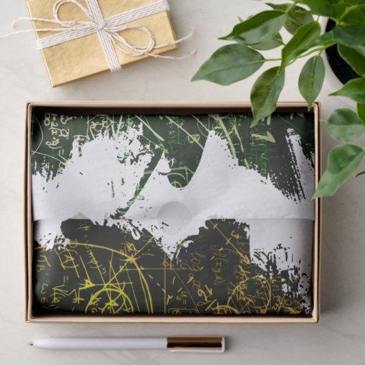 Formules in wiskundige ruimte tissuepapier (Geschenk)