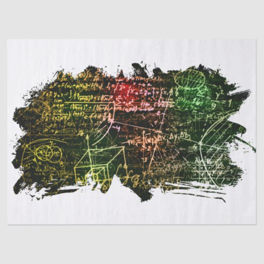 Formules in wiskundige ruimte tissuepapier (Voorkant)