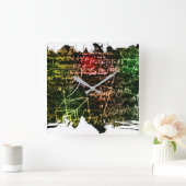 Formules in wiskundige ruimte vierkante klok (Huis)