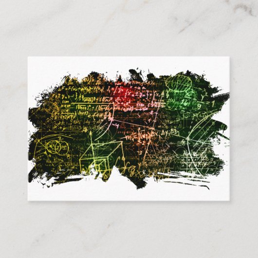 Formules in wiskundige ruimte visitekaartje (Voorkant)