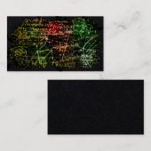 Formules in wiskundige ruimte visitekaartje (Voorkant / Achterkant)