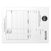 Formulier Business Quotting, Factuur of Verkoopont Notitieblok (Voorkant)