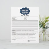 Formulier Colorful Blue Clouds (Staand voorkant)