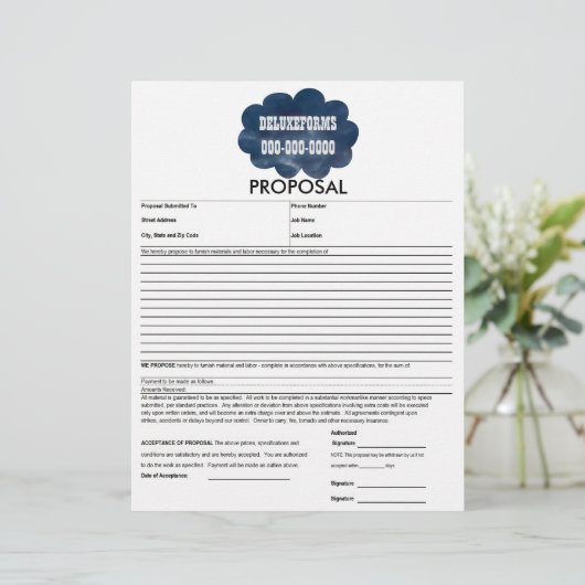 Formulier Colorful Blue Clouds (Staand voorkant)