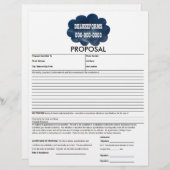 Formulier Colorful Blue Clouds (Voorkant / Achterkant)