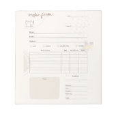 Formulier Craft Order Notitieblok (Voorkant)