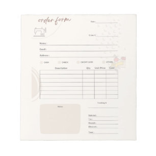 Formulier Craft Order Notitieblok