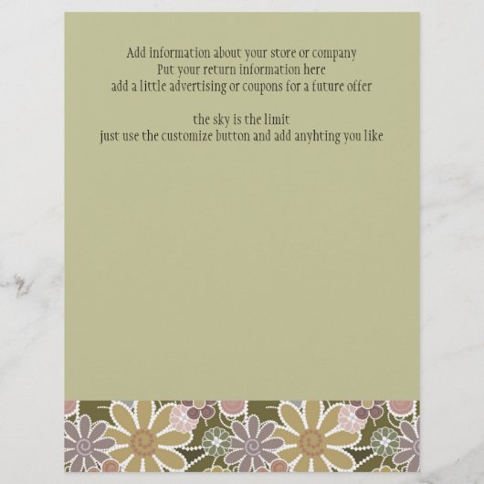 Formulier Florals Orde Flyer (Achterkant)
