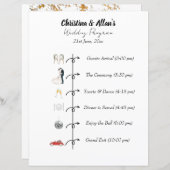 Formulier Modern Wedding Program (Voorkant / Achterkant)