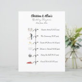 Formulier Modern Wedding Program (Staand voorkant)