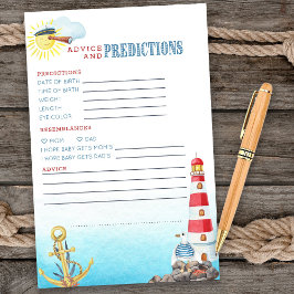 Formulier Nautical Baby shower Advice and Predicti
