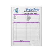 Formulier Productieorder Notitieblok (Linkerzijde)