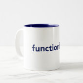 Formulier volgt functie tweekleurige koffiemok (Voorkant links)