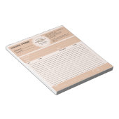 Formulier voor bakkergebak notitieblok (Schuin)