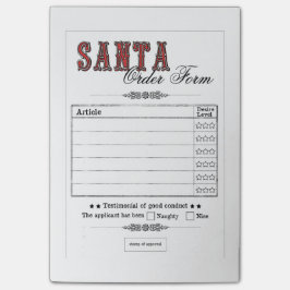 Formulier voor bestelling van de kerstman White Po Post-it® Notes