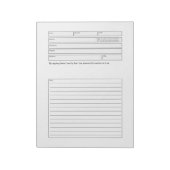 Formulier voor clientconsultatie notitieblok (Linkerzijde)