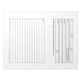 Formulier voor clientconsultatie notitieblok