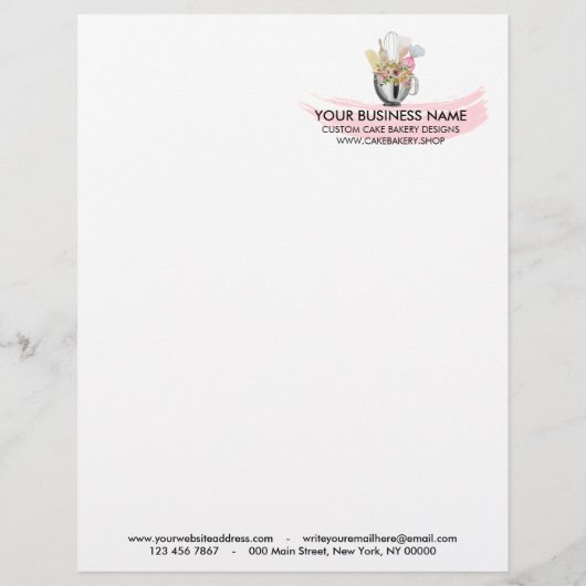 Formulier voor de illustratie van bakkerij flyer (Achterkant)