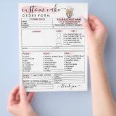 Formulier voor de illustratie van bakkerij flyer (Hand)