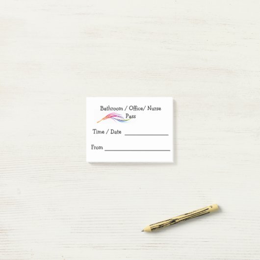 Formulier voor doorgeven aan leraar Post Note (Op bureau)