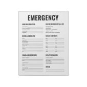 Formulier voor noodorganisaties notitieblok (Linkerzijde)