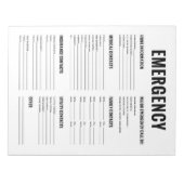 Formulier voor noodorganisaties notitieblok (Voorkant)