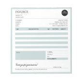 Formulier voor ontvangst van professionele bedrijf notitieblok (Voorkant)