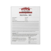 Formulier voor rood voorstel notitieblok (Linkerzijde)