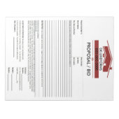 Formulier voor rood voorstel notitieblok (Voorkant)