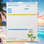 Formulier voor Tropische themabestelling of factuu Notitieblok