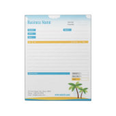 Formulier voor Tropische themabestelling of factuu Notitieblok (Linkerzijde)