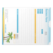 Formulier voor Tropische themabestelling of factuu Notitieblok (Voorkant)