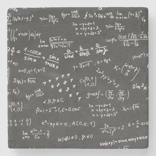 Formulieren en nummers voor wiskunde stenen onderzetter (Voorkant)